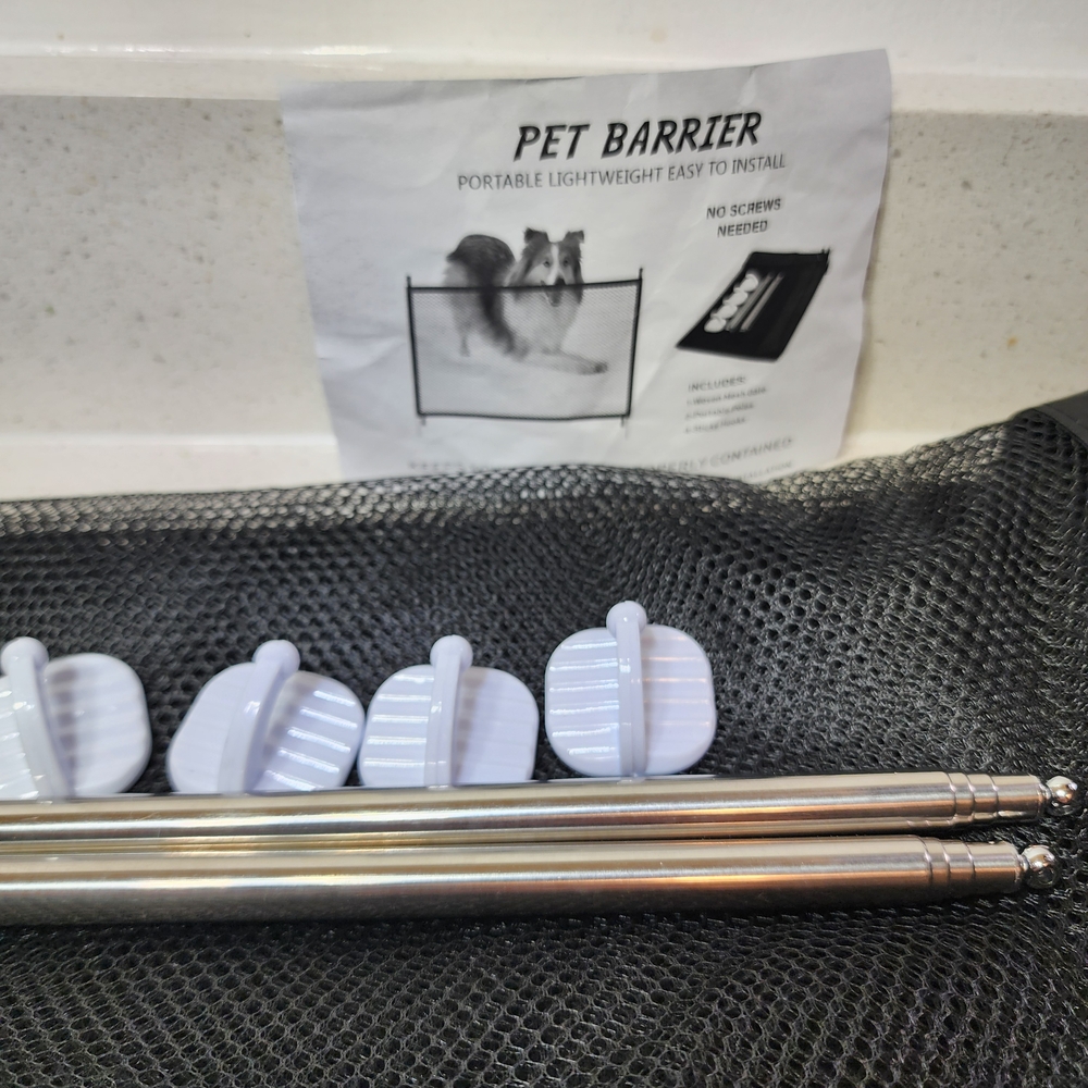 Pet Barrier New With Silver Poles 70.8x27.56